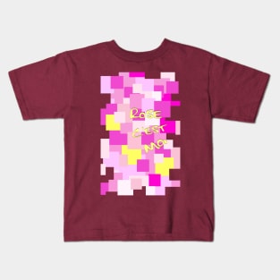 Pink is Me, french pink fabric pattern Kids T-Shirt